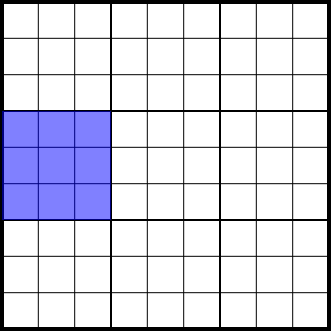 A block (or 3x3 sub grid) is a
      square of 3x3 cells.